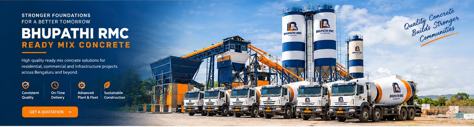 BHUPATHI RMC ready mix concrete plant and fleet